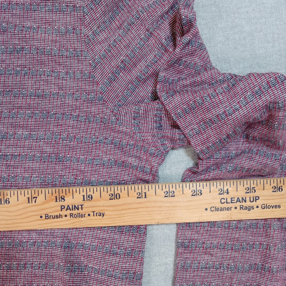 Billy Reid Mens M Waffle Knit Henley Shirt Long Sleeve Made In Peru Cotton Red - Picture 5 of 7